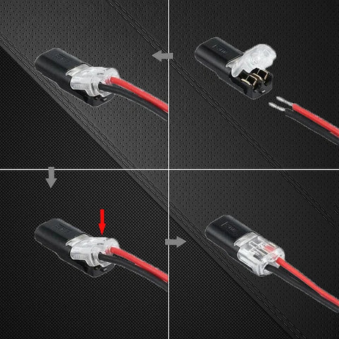 Dwuprzewodowe Złącze Elektryczne z Blokadą do Przewodów 0,08–2,5 mm² – Wielokrotnego Użytku, 100 Sztuk 3