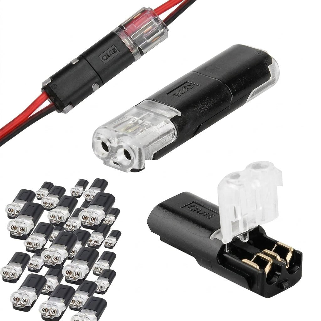 Dwuprzewodowe Złącze Elektryczne z Blokadą do Przewodów 0,08–2,5 mm² – Wielokrotnego Użytku, 100 Sztuk 7