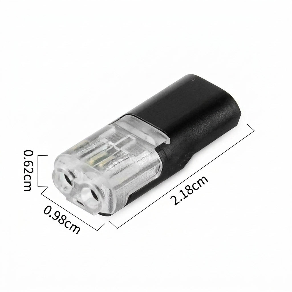 Dwuprzewodowe Złącze Elektryczne z Blokadą do Przewodów 0,08–2,5 mm² – Wielokrotnego Użytku, 100 Sztuk 3