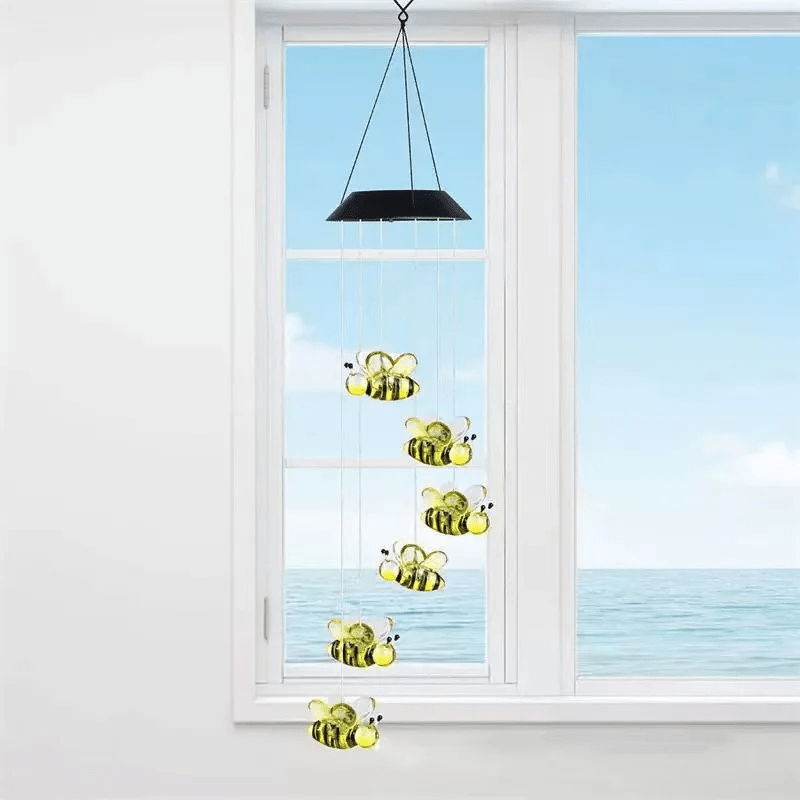 Dzwonki Wietrzne LED Zasilane Energii Słonecznej – Kolorowe do Ogrodu, Wodoodporne, 65 cm 4