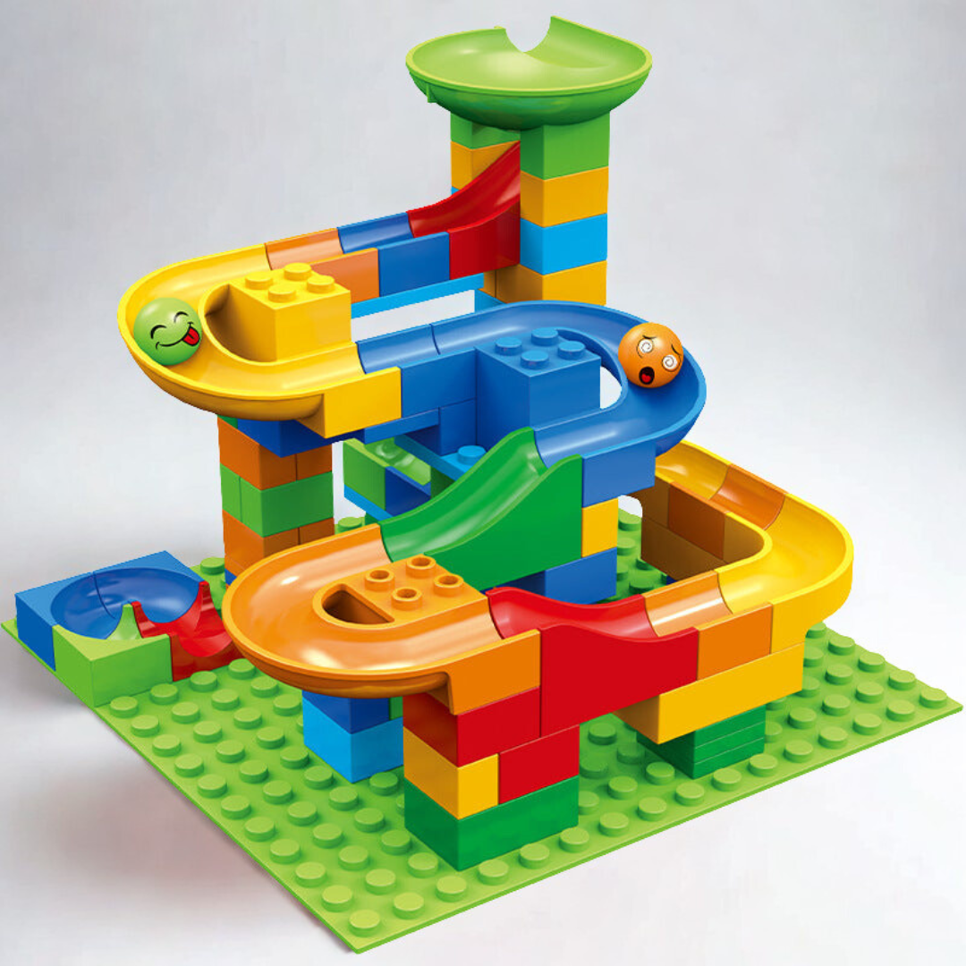 Edukacyjny Zestaw Klocków Marble Run - Kreatywne Budowanie Torów dla Dzieci 0