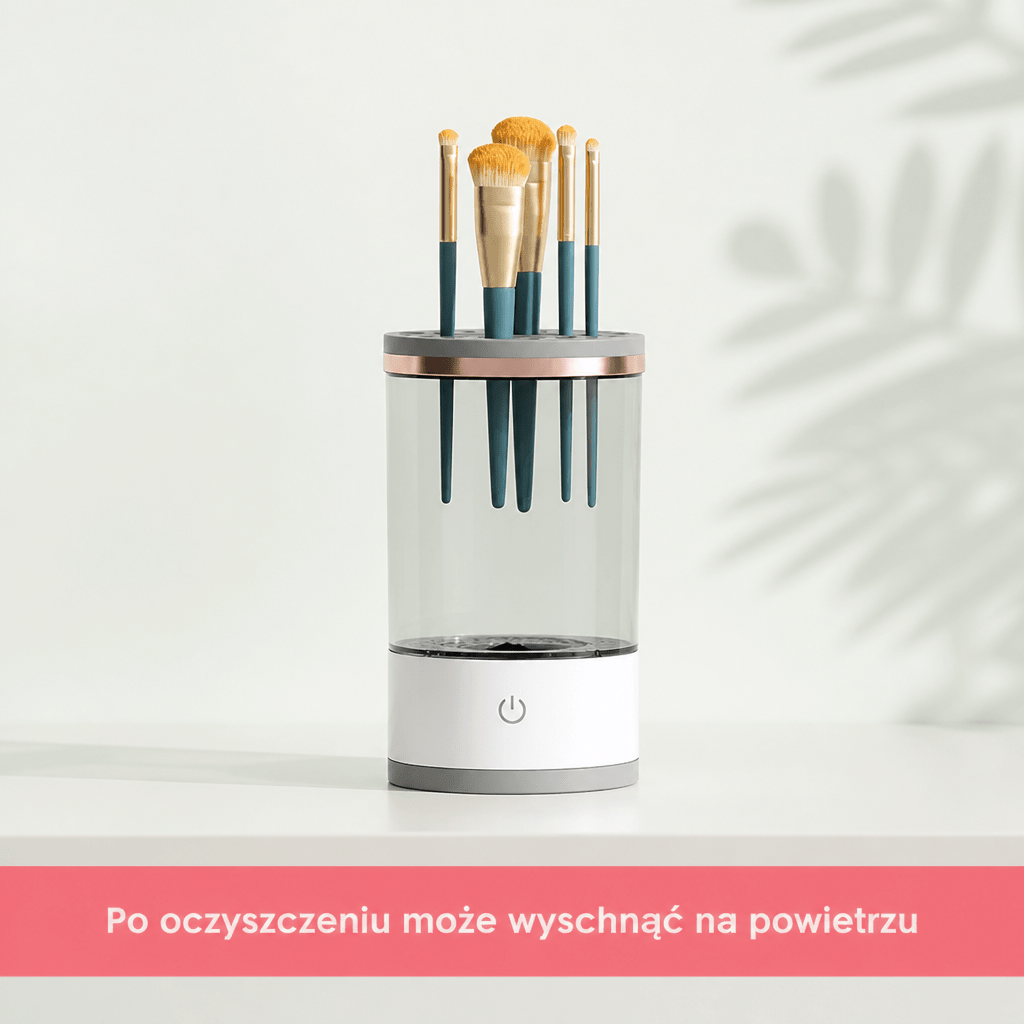 Elektryczna Myjka do Pędzli do Makijażu – Obrotowy, z Zasilaniem USB