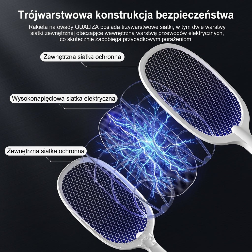 Elektryczna Packa na Komary z UV – Bezpieczna i Ekologiczna, Działanie 3500 V 8