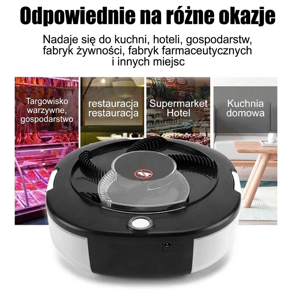 Elektryczna Pułapka na Muchy do Kuchni – Akumulator 1200 mAh, USB, 5 Stacji Przynęt 4