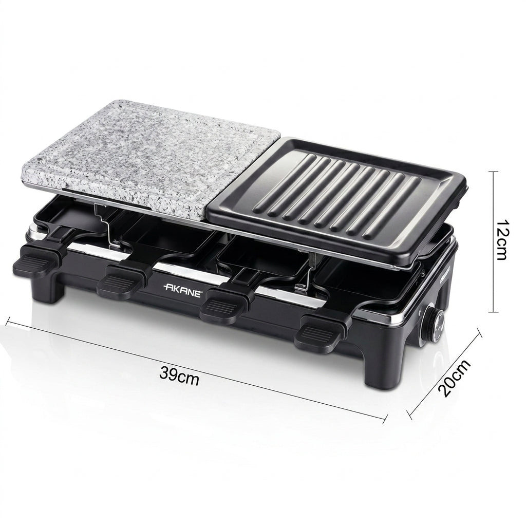 Elektryczny Grill Domowy z Odwracalną Płytą i 8 Tacami 1500W 4