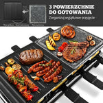 Elektryczny Grill Domowy z Odwracalną Płytą i 8 Tacami 1500W 7
