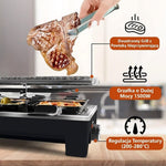 Elektryczny Grill Domowy z Odwracalną Płytą i 8 Tacami 1500W 9