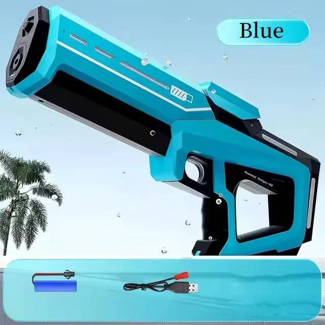 Elektryczny Pistolet na Wodę Automatyczny z Napełnianiem – Zasięg 8-10 m, 300 ml 1