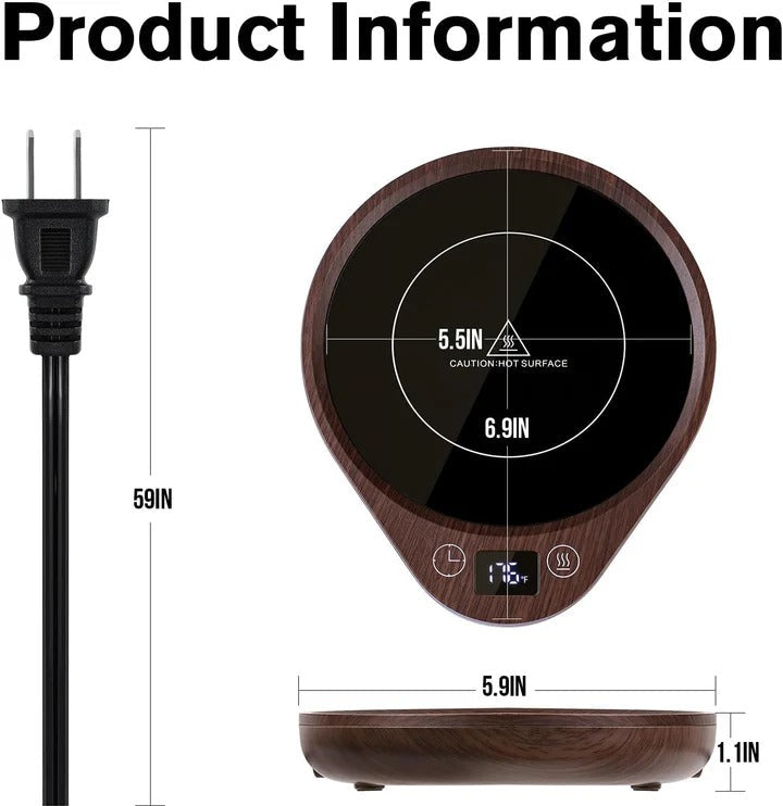 Elektryczny Podgrzewacz Do Kubków Z Regulacją Temperatury I Timerem 300W 4