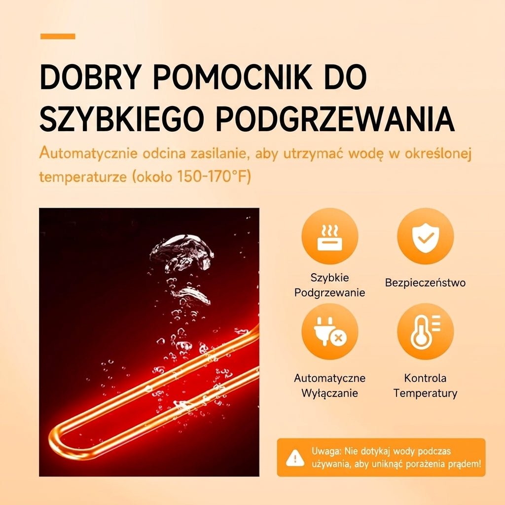 Elektryczny Podgrzewacz Wody 2500 W – Pływający Zanurzeniowy do Łazienki i Kempingu 4