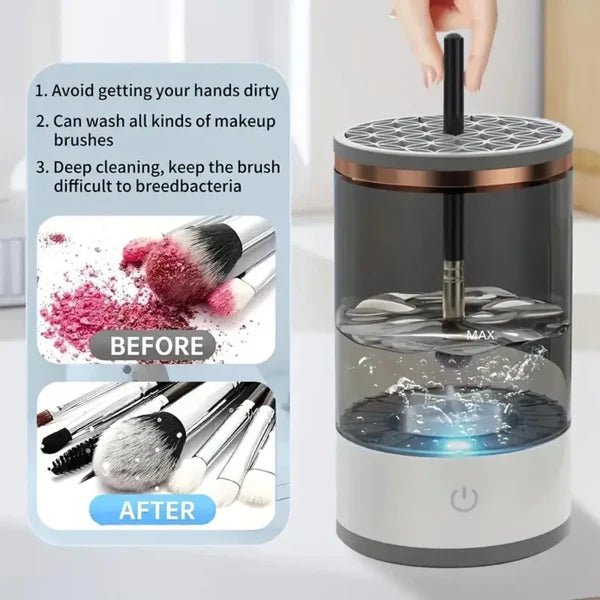 Elektryczny Środek do Czyszczenia Pędzli do Makijażu – Obrotowy, z Zasilaniem USB 3