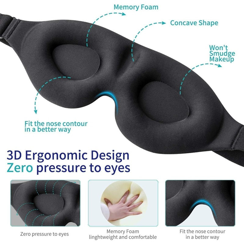 Ergonomiczna Maska Do Spania 3D Blackout - Komfortowa Maska Na Oczy Do Spania 5