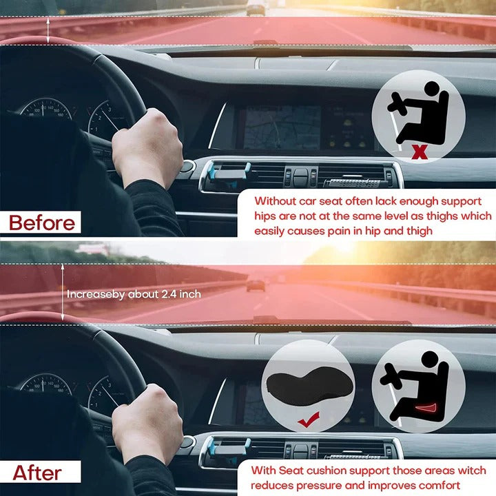 Ergonomiczna Poduszka Samochodowa Z Pianką Pamięci, Podwyższenie 3,5 Cala 7