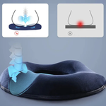 Ergonomiczna Poduszka Siedząca z Pianki Memory - Ulga dla Kości Ogonowej, Przenośna, Zdejmowany Pokrowiec 4