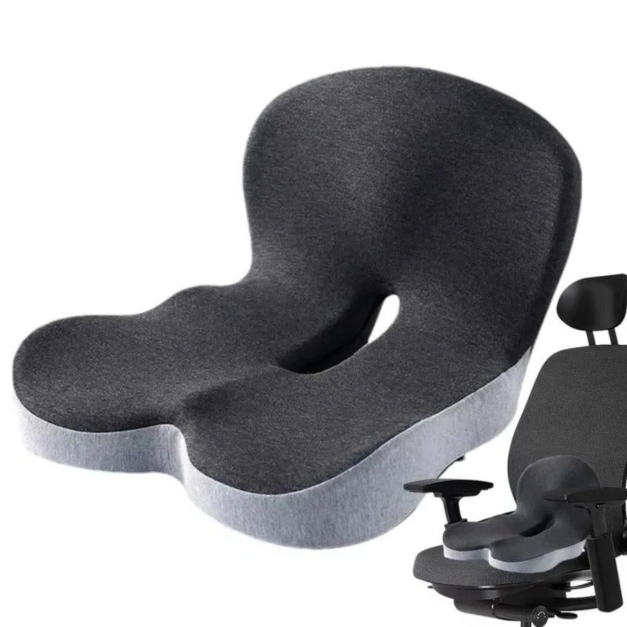 Ergonomiczna Poduszka Siedziska z Pianki Memory i Wbudowanym Oparciem 0