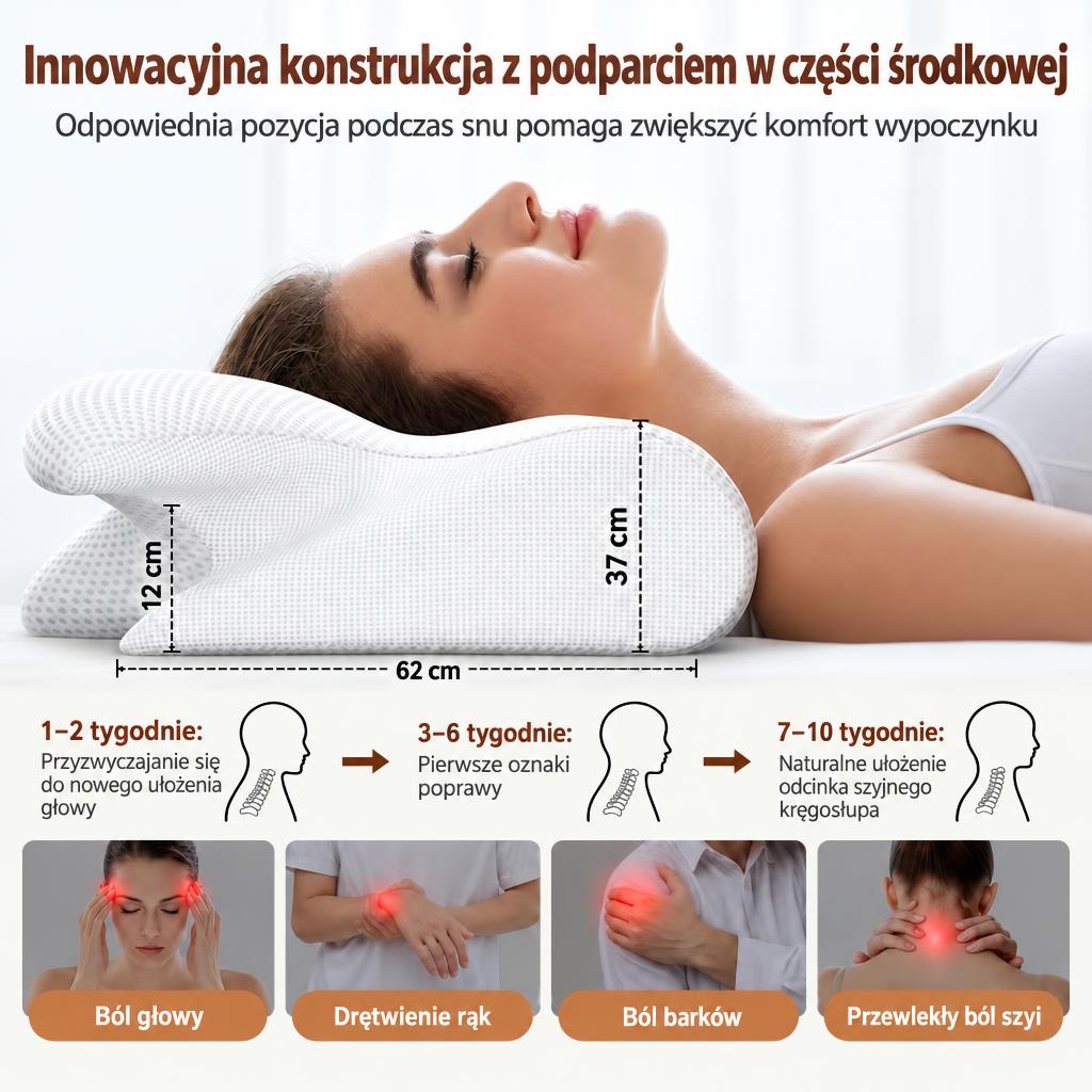 Ergonomiczna poduszka do snu z oddychającego materiału dla lepszego wypoczynku 9