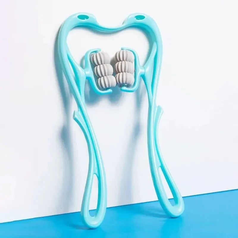 Ergonomiczny Masażer Ręczny Szyi i Ramion z Wałkami Ugniatającymi 0