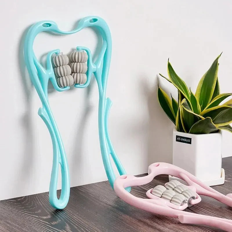 Ergonomiczny Masażer Ręczny Szyi i Ramion z Wałkami Ugniatającymi 3