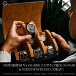 Etui na Zegarki Podróżne z Przesuwanymi Poduszkami i Miękkim Wnętrzem Zamszowym