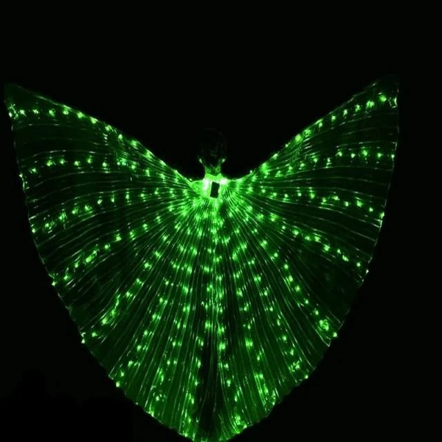 Fluorescencyjne Skrzydła Motyla LED z Wielokolorowym Oświetleniem i Regulowanymi Paskami 2