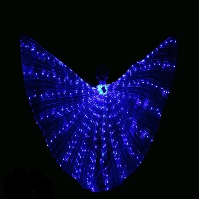 Fluorescencyjne Skrzydła Motyla LED z Wielokolorowym Oświetleniem i Regulowanymi Paskami 3