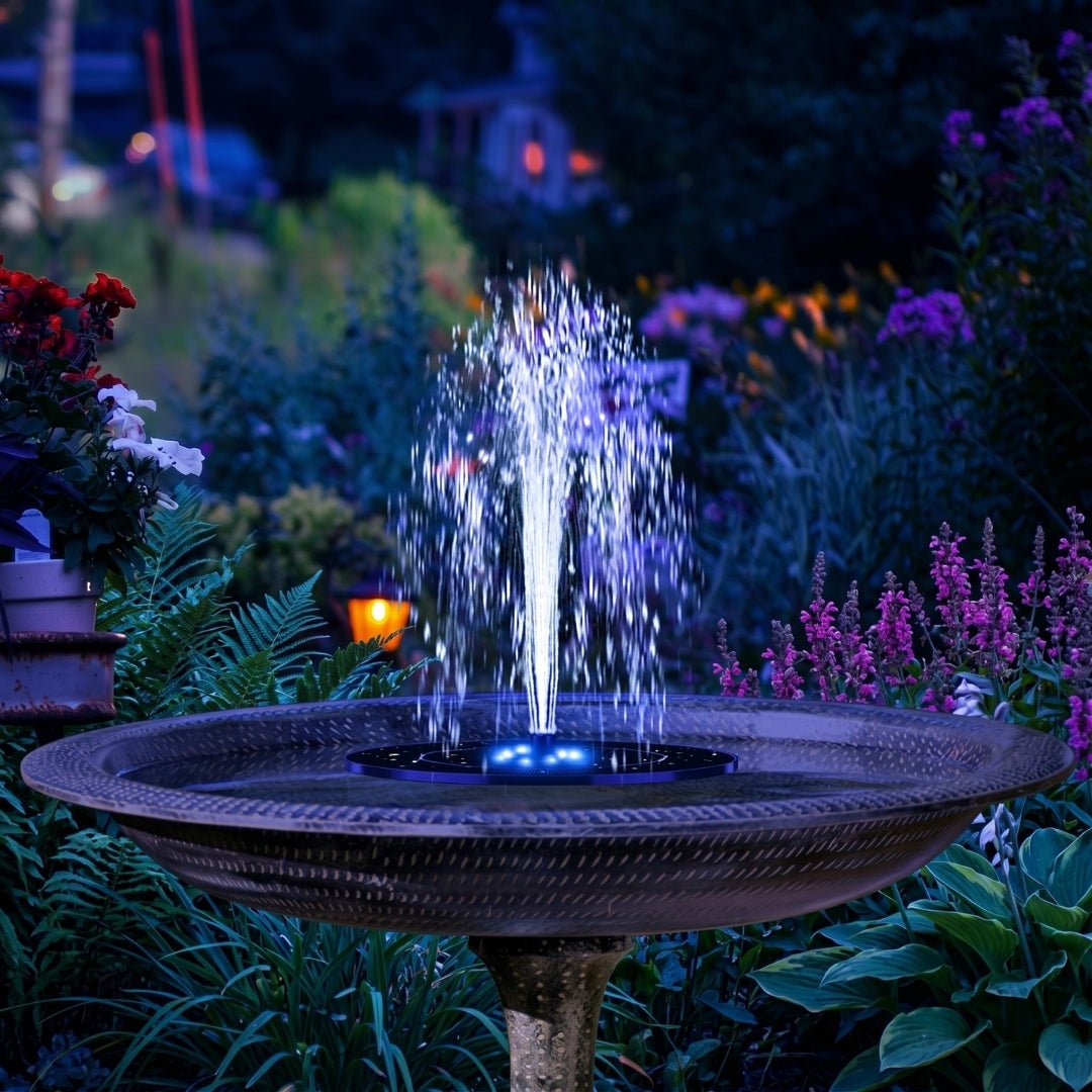 best solar bird bath fountain with 6 jets