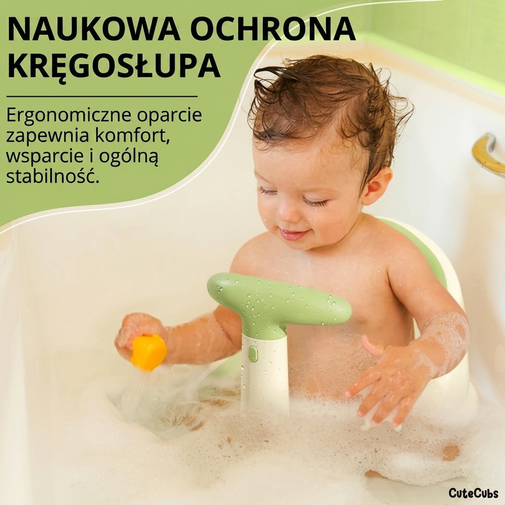 Fotelik do Kąpieli dla Dzieci z Termometrem – Antypoślizgowe Przyssawki i Ergonomiczne Oparcie 8