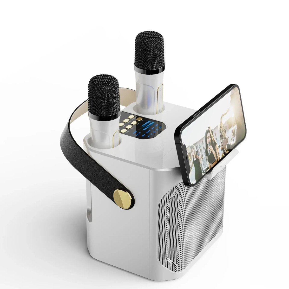 Głośnik Bluetooth Przenośny z Dźwiękiem 360° i Podwójnym Mikrofonem – Idealny do Karaoke 0