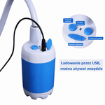 Głowica Prysznicowa Przenośna z Ładowaną Pompą USB – Idealna do Kempingu i Ogrodu