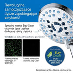 Głowica Prysznicowa Ręczna z Regulacją Ciśnienia i 8 Trybami Natrysku, Wąż 1,8 m 3