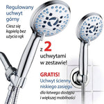 Głowica Prysznicowa Ręczna z Regulacją Ciśnienia i 8 Trybami Natrysku, Wąż 1,8 m 9