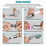 Głowica Prysznicowa z Turbowentylatorem – Regulacja Kąta, Oszczędność Wody, Łatwa Instalacja