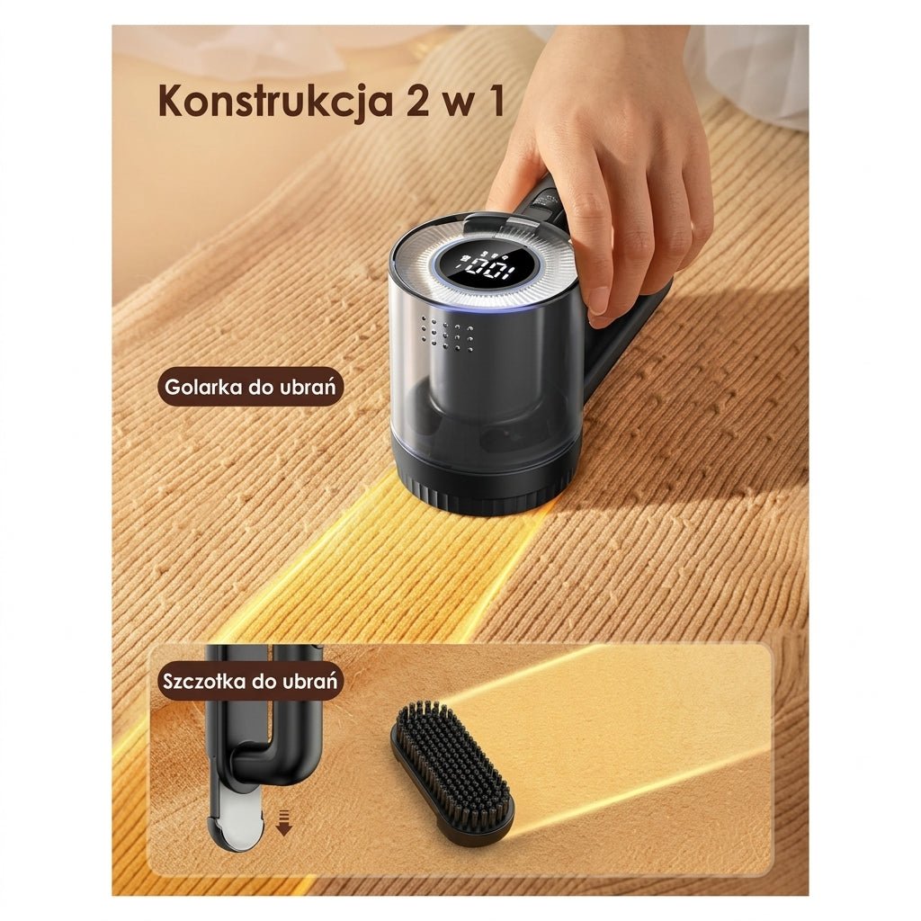 Golarka Do Tkanin Z 6-Ostrzami i 3 Prędkościami – Do Swetrów i Tapicerki z Wyświetlaczem LED 4