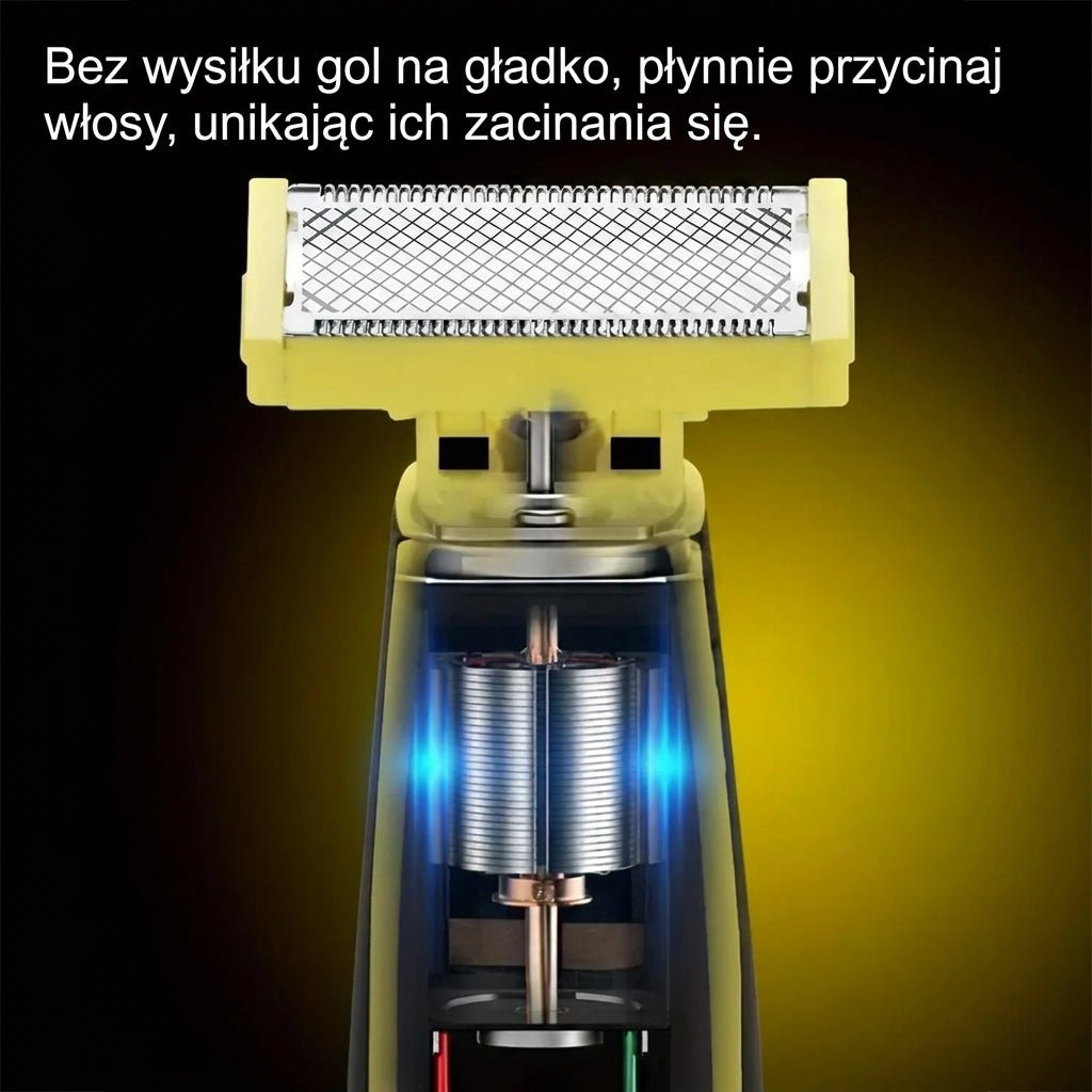 Golarka Elektryczna Męska z Trymerem – Do Użytku na Mokro i na Sucho, 4 Wymienne Głowice 9