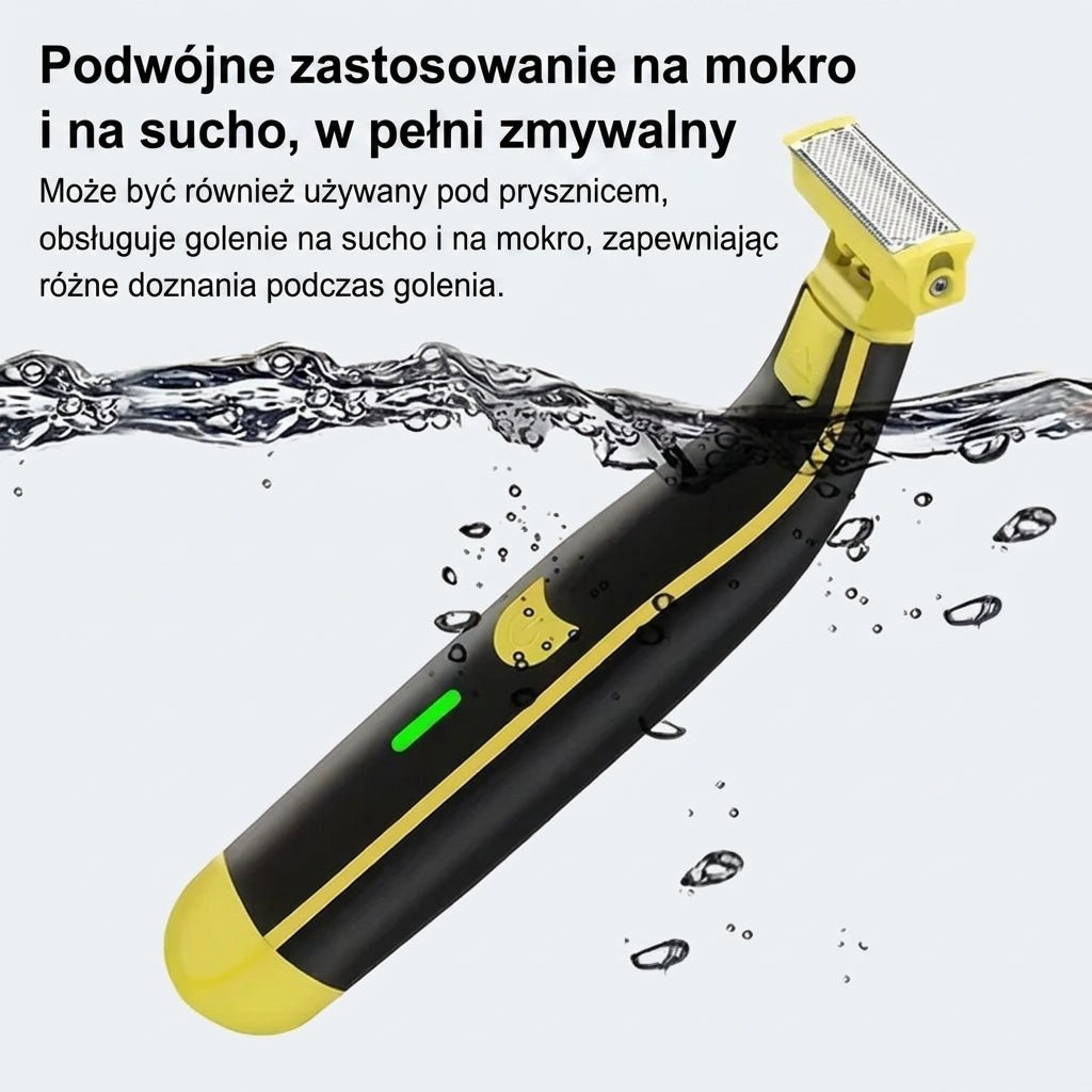 Golarka Elektryczna Męska z Trymerem – Do Użytku na Mokro i na Sucho, 4 Wymienne Głowice 3
