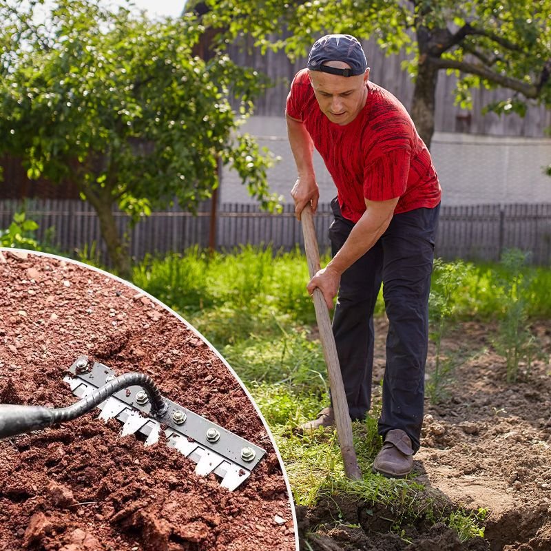 Grabie Ogrodowe z Wymiennymi Głowicami – Stal Węglowa, Ergonomiczny Uchwyt, 17,5-27 cm 1