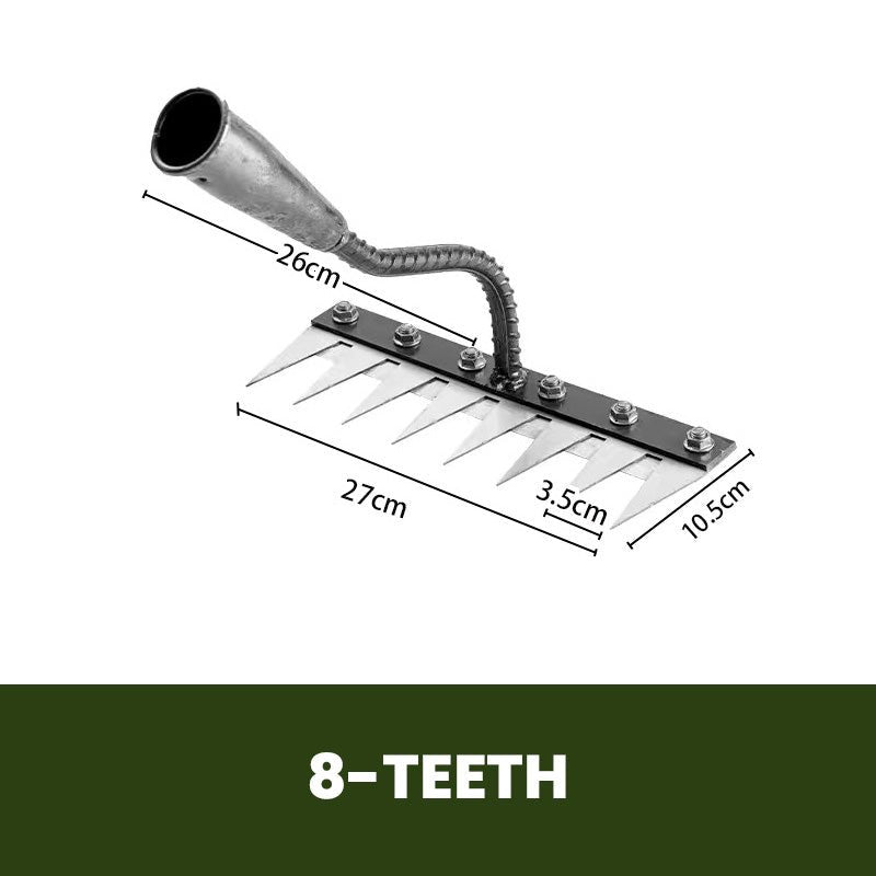 Grabie Ogrodowe z Wymiennymi Głowicami – Stal Węglowa, Ergonomiczny Uchwyt, 17,5-27 cm 4