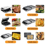 Grill Elektryczny 6 w 1 do Domu – Bezdymna Patelnia Ceramiczna z Automatycznym Dostosowaniem 3