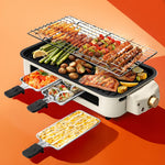 Grill Elektryczny Bezdymny 1500 W – Domowy Grill z Nieprzywierającą Płytą do Wnętrz 0