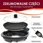 Grill Elektryczny Bezdymny Domowy 14 Cali z Powłoką Nieprzywierającą i Regulowanym Termostatem 5