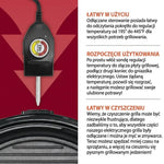 Grill Elektryczny Bezdymny Domowy 14 Cali z Powłoką Nieprzywierającą i Regulowanym Termostatem 6