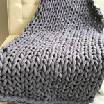 Gruby Koc Ciepły Chenille 100x150 cm – Miękki Koc na Sofę i do Relaksu 3