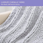 Gruby Koc Ciepły Chenille 100x150 cm – Miękki Koc na Sofę i do Relaksu 6