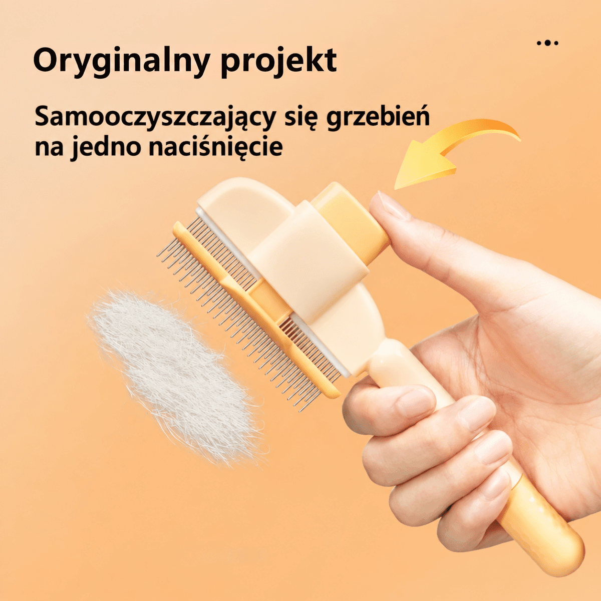 Grzebień na Pchły dla Psa i Kota – Samoczyszczący z Ergonomicznym Uchwytem