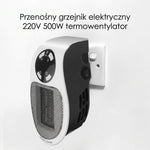 Grzejnik Elektryczny 500 W z Timerem i Regulacją Temperatury – Przenośny do Małych Pomieszczeń 11