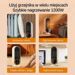 Grzejnik Elektryczny Ceramiczny 1200 W – Energooszczędny do Małych Pomieszczeń z Pilotem 8