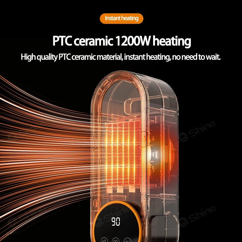 Grzejnik Elektryczny Ceramiczny 1200 W – Energooszczędny do Małych Pomieszczeń z Pilotem 6