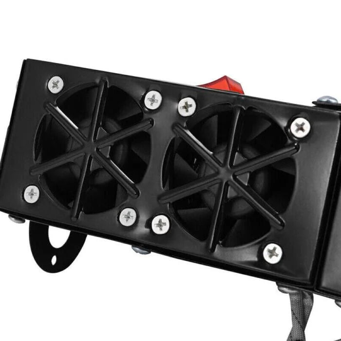 Grzejnik Samochodowy 12V 500W – Ogrzewanie i Odmrażanie Kabiny z Czterema Otworami Nadmuchowymi 2
