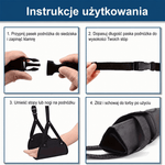 Hamak na Stopy Podróżny – Regulowany, Lekki, Kompaktowy do Siedzeń w Samolotach i Pociągach
