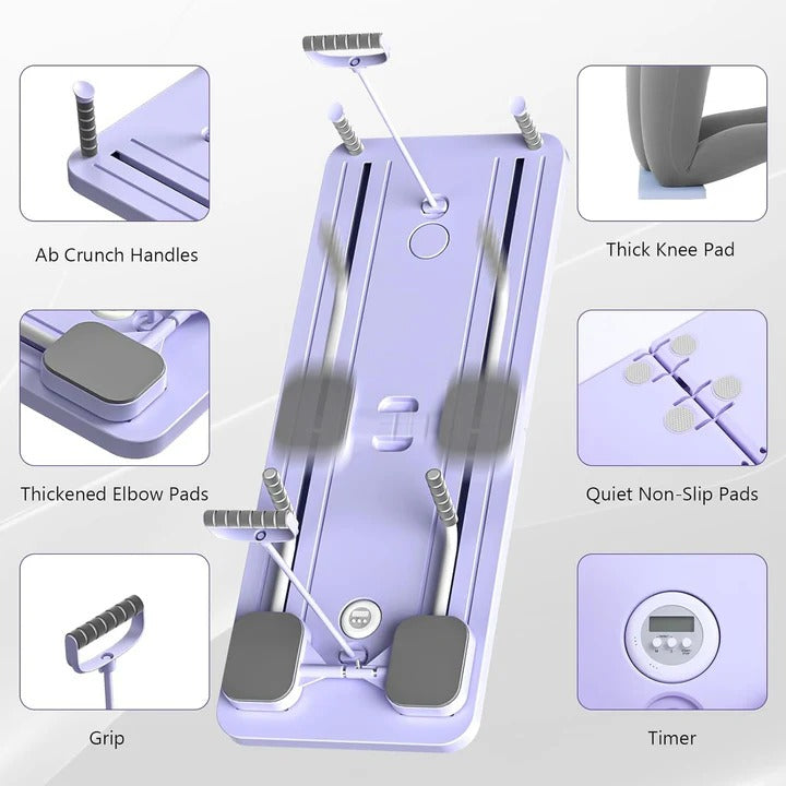 HomeStudio - Składana Deska Pilates Reformer z Regulowanym Oporem i Cyfrowym Zegarem 3